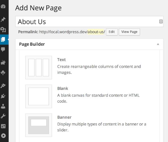 Wordpress Web Builder